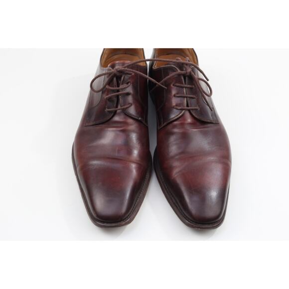 Magnanni Men\'s Brown Leather Derby Lace Up Dress Shoes Size 11.5 Designer main image 16